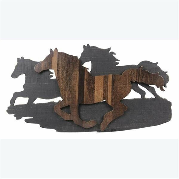 Youngs 23.5 in. Wood Cut Out Horse Wall Art 12571